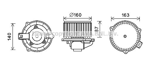 AVA QUALITY COOLING elektrovariklis, vidinis pūtiklis CT8051